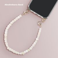 Selencia Handgelenkband mit Natursteinen - Pearl White