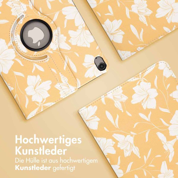 imoshion 360° drehbare Design Klapphülle Apple iPad Air 5 (2022) / Air 4 (2020) - Yellow Flowers