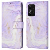 imoshion Design Klapphülle Samsung Galaxy A52(s) (5G/4G) - Purple Marble