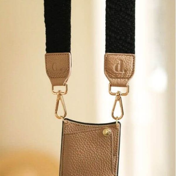 Dutchies Phone Strap - Verstellbare Universal-Telefonkordel - Midnight Knit / Beige