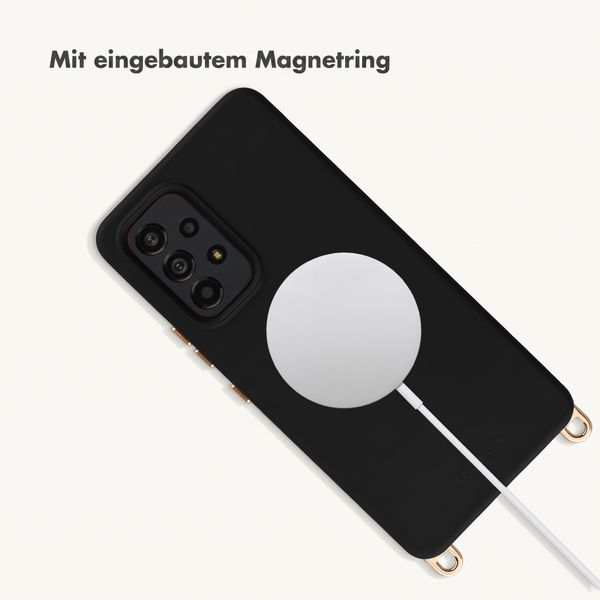 Selencia Rivièra Backcover mit MagSafe mit abnehmbaren Haken Samsung Galaxy A53 - Velvet Black