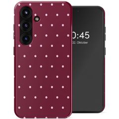 Selencia Vivid Back Cover Samsung Galaxy S25 - Happy Dots Burgundy