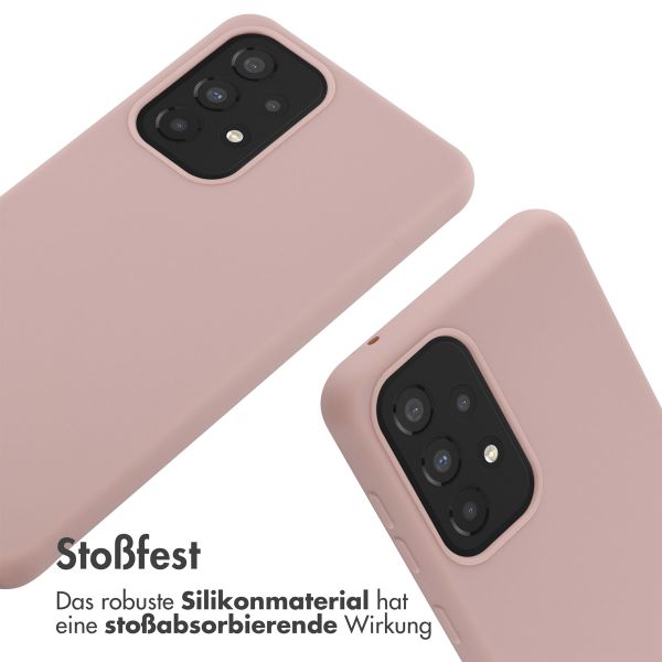 imoshion Silikonhülle mit Band für das Samsung Galaxy A33 - Sand Pink