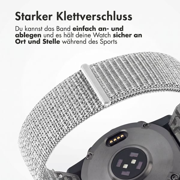 imoshion QuickFit® Nylon Armband -   Garmin 20 mm Anschluss - Größe L/XL - Weiß