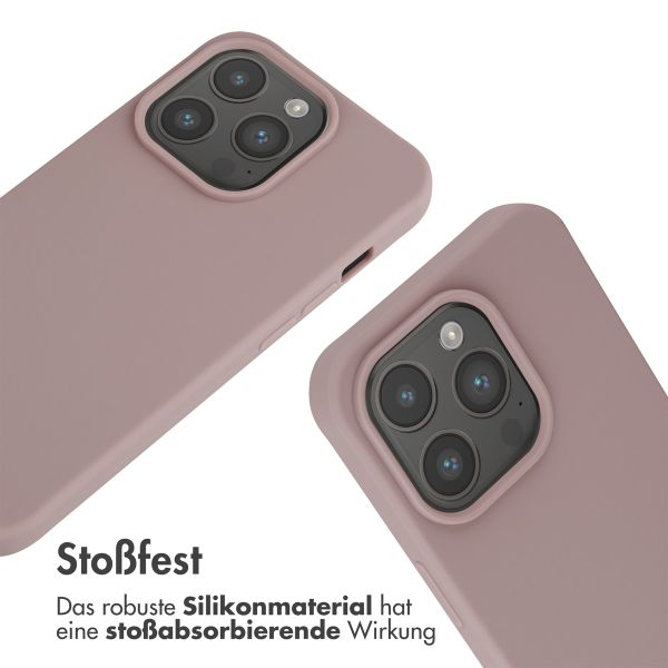 imoshion Silikonhülle mit Band für das iPhone 15 Pro - Sand Pink