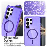 imoshion Sparkle Back Cover mit MagSafe für das Samsung Galaxy S24 Ultra - Glitzer Violett