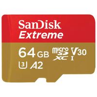 SanDisk microSD Extreme - 64GB - Inklusive RescuePro Deluxe - UHS-I/U3/Full HD/4K UHD