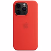 Apple Silikon-Case MagSafe für das Apple iPhone 14 Pro - Rot