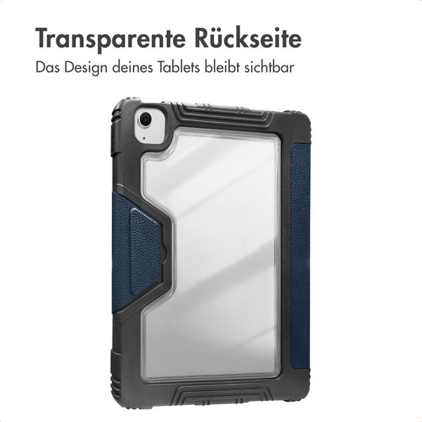 Accezz Rugged Trifold Klapphülle Apple iPad Air 11 Zoll (2025) M3 / (2024) M2 / Air 5 (2022) / Air 4 (2020) - Dunkelblau