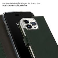 Selencia Echtleder Klapphülle für das iPhone 14 Pro - Grün