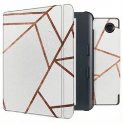imoshion Design Slim Hard Case Sleepcover mit Stand Kobo Libra Colour - White Graphic