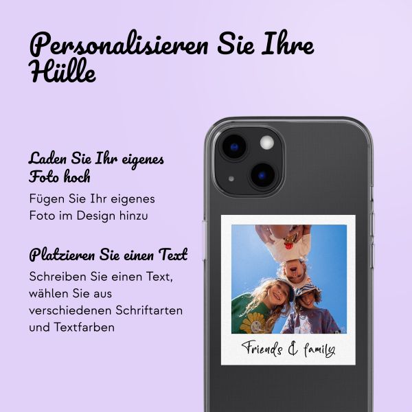 Personalisierte Hülle mit Polaroid iPhone 12 (Pro) - Transparent