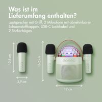 imoshion Sing & Shine Karaoke-Set - Lautsprecher und 2 Mikrofone - Mintgreen