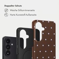 Selencia Vivid Back Cover Samsung Galaxy S26 - Happy Dots Chocolate