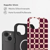 Selencia Vivid Rückabdeckung mit MagSafe Apple iPhone 14 - Check This Burgundy