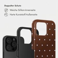 Selencia Vivid Back Cover Apple iPhone 16 Pro - Happy Dots Chocolate