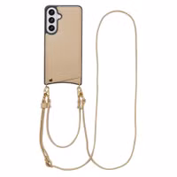 Selencia Nova HandyHülle mit Kordel und Kartenhalter Samsung Galaxy S26 Plus - Beige