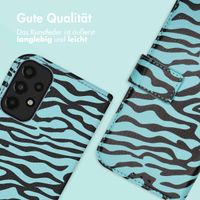 imoshion Design Klapphülle Samsung Galaxy A33 - Black Blue Stripes