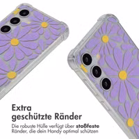 imoshion Design Hülle mit Band Samsung Galaxy S24 - Tropical Violet Flowers Connect