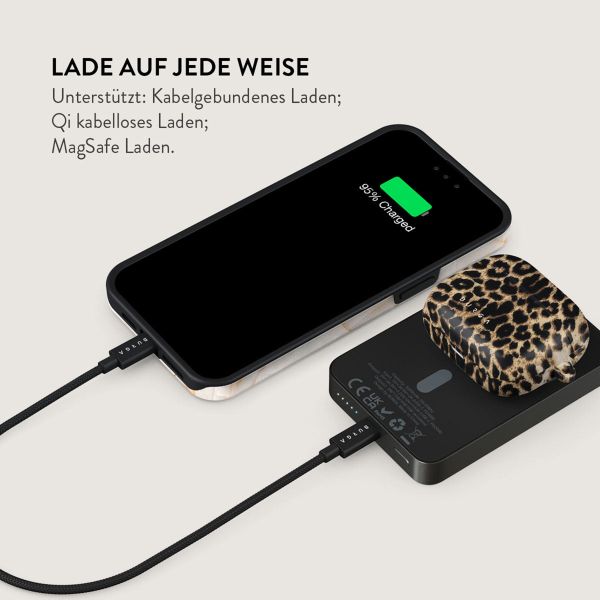 Burga Magnetische Powerbank 5.000 mAh - Geeignet für MagSafe und Qi2 - Player / Gunmetal