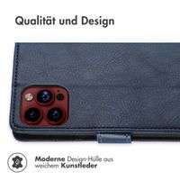 imoshion Luxuriöse Klapphülle Apple iPhone 15 Pro Max - Dunkelblau