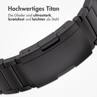 Accezz Mattes Titanstahlarmband für das  Apple Watch Series 1 t/m 11 / SE / Ultra (44/45/46/49 mm) - Schwarz