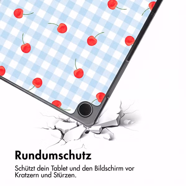 imoshion Design Trifold Klaphülle Samsung Galaxy Tab A11 Plus / A9 Plus - Cherry Check