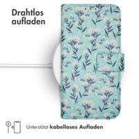 imoshion Design Klapphülle iPhone SE (2022 / 2020) / 8 / 7 / 6(s) - Blue Flowers