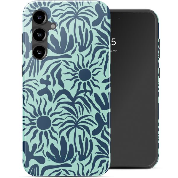 Selencia Vivid Back Cover Samsung Galaxy S23 FE - Tropical Vibes Light Blue
