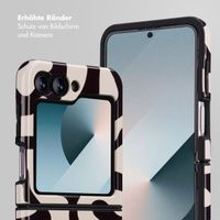 Selencia Vivid Back Cover Samsung Galaxy Z Flip 6 / Flip 7 FE - Art Wave Black