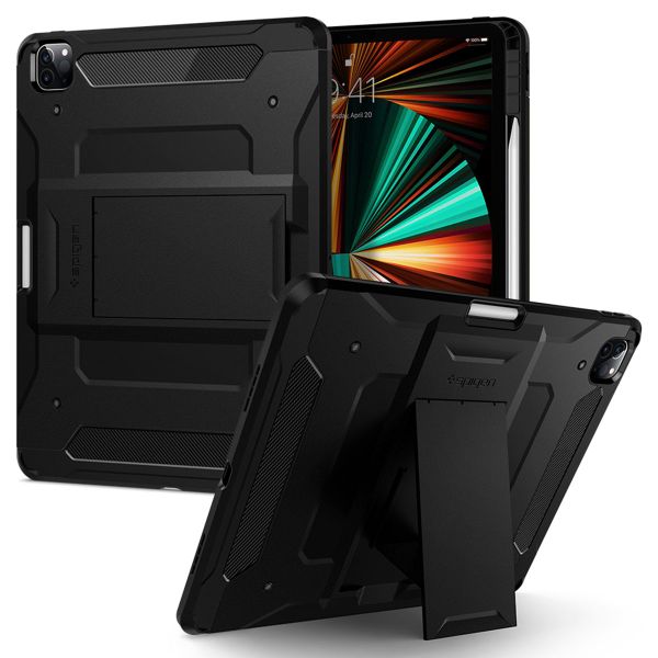 Spigen Tough Armor Pro Backcover für das iPad Pro 12.9 (2022) / Pro 12.9 (2021) - Schwarz