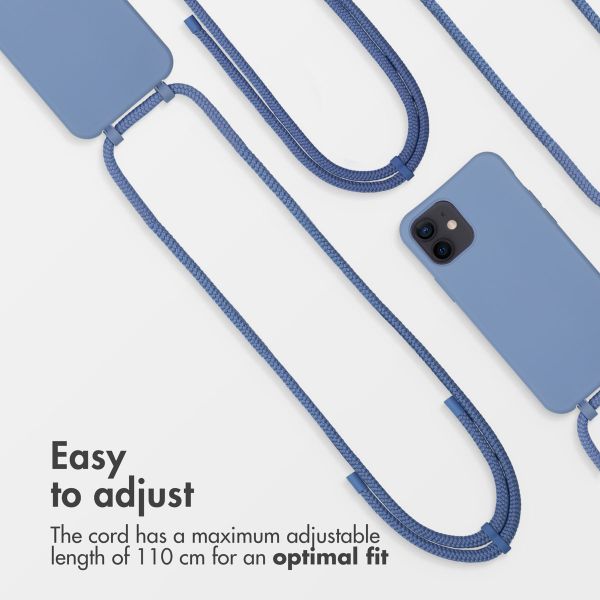 imoshion Color Backcover mit abnehmbarem Handykette und MagSafe Apple iPhone 12 (Pro) - Ash Blue