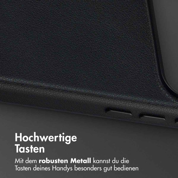 Accezz MagSafe Leather Backcover Apple iPhone 17 Pro - Onyx Black