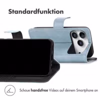 imoshion Luxuriöse Klapphülle Apple iPhone 18 Pro / 17 Pro - Hellblau