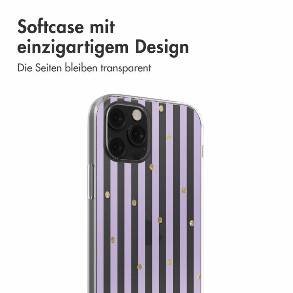 imoshion  Design Hülle für das iPhone 12 (Pro) - Sparkle Lines Lavender