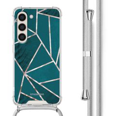 imoshion Design Hülle mit Band Samsung Galaxy S23 Plus - Petrol Green Graphic