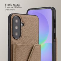 Selencia Sera HandyHülle mit Kordel und Umschlag-Kartenhalter Samsung Galaxy A37 (5G) - Taupe