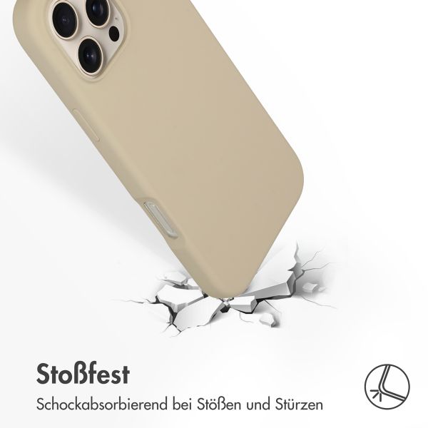 Accezz Liquid Silikoncase mit MagSafe für das Apple iPhone 16 Pro Max - Stone