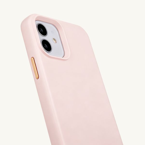 Selencia Rivièra Backcover mit MagSafe mit abnehmbaren Haken iPhone 12 / 12 Pro - Sorbet Pink
