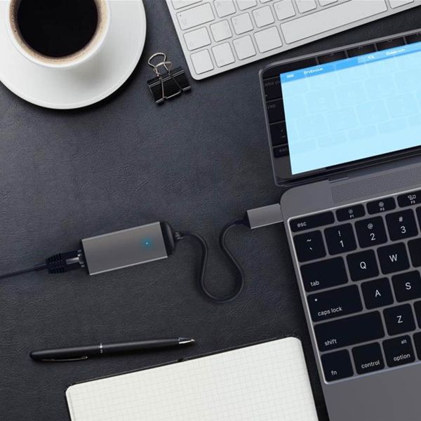 Satechi USB-C-auf-Gigabit-Ethernet-Adapter - Space Grau