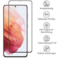 Selencia Premium Screen Protector aus gehärtetem Glas für das Samsung Galaxy S21 - Schwarz