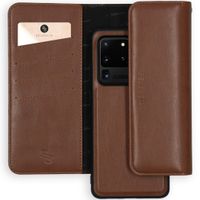 Selencia Eny Clutch Klapphülle aus veganem Leder mit herausnehmbarem Backcover Samsung Galaxy S20 Ultra - Braun