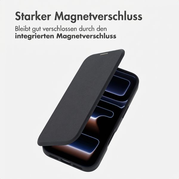 imoshion Transparente Bookcase mit MagSafe Apple iPhone 17 Pro Max - Schwarz