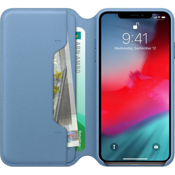 Apple Leather Folio Klapphülle Cod Blue für das iPhone Xs Max