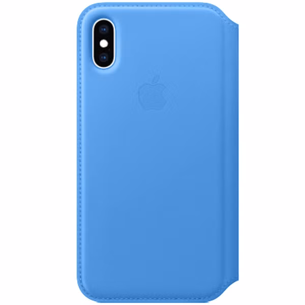 Apple Leather Folio Klapphülle für das Apple iPhone Xs / X - Cornflower