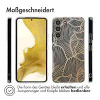imoshion Design Hülle Samsung Galaxy S22 - Golden Leaves Transparent