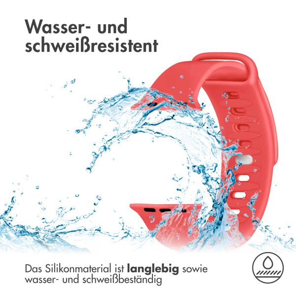 imoshion Silikonband für das Apple Watch Series 1-10 / SE / Ultra (2) - 42/44/45/46/49 mm - Rot