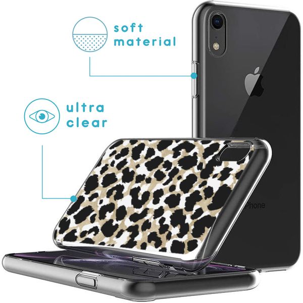 imoshion Design Hülle für das iPhone Xr - Leopard / Schwarz