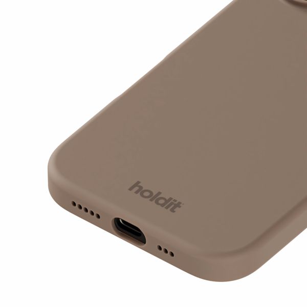 Holdit Silicone Case für das iPhone 16 - Mocha Brown