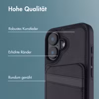 imoshion Backcover mit Kartenfach und Ständer Apple iPhone 16 - Schwarz